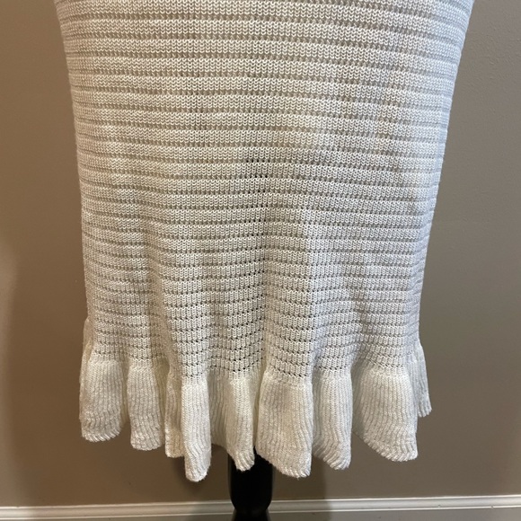 House of Harlow 1960 Knit Ruffle Cream Dress - Picture 11 of 14